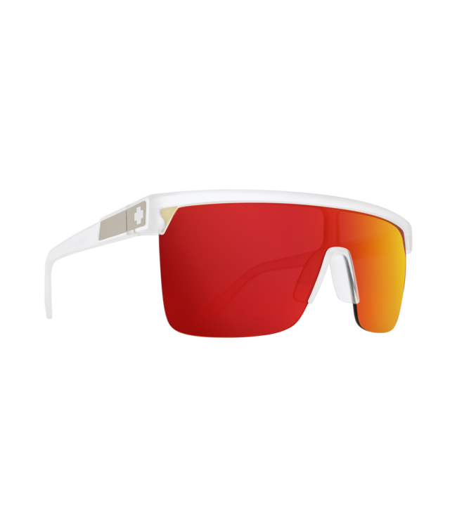 SPY FLYNN 5050 MATTE CRYSTAL SUNGLASSES w/ HAPPY GRY GRN RED SPEC
