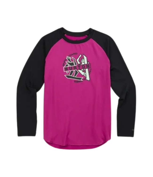 BURTON KIDS BASE LAYER TECH T-SHIRT TRUE BLACK/VIVID VIOLA 2023