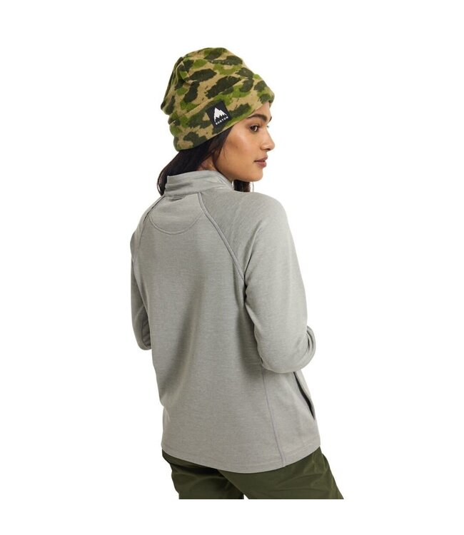 BURTON WMNS MULTIPATH GRID 1/4 ZIP FLEECE SHARKSKIN 2023