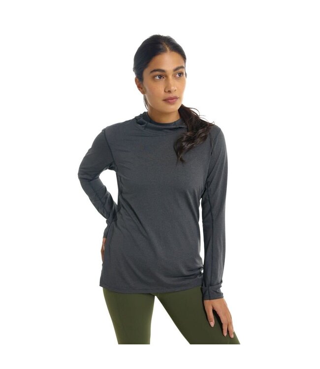 BURTON WMNS MULTIPATH ESSENTIAL TECH PO HOODY TRUE BLACK HEATHER 2023