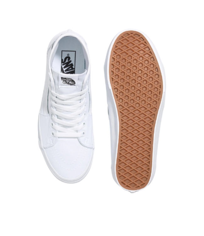 VANS WOMENS SK8-HI TAPERED SHOE CANVAS TRUE WHITE