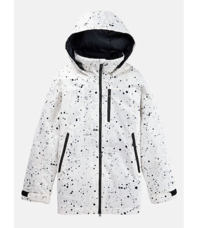BURTON WMNS LELAH 2L JACKET STOUT WHITE SPATTER 2023