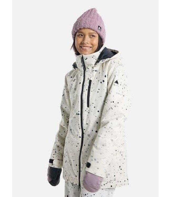BURTON WMNS LELAH 2L JACKET STOUT WHITE SPATTER 2023
