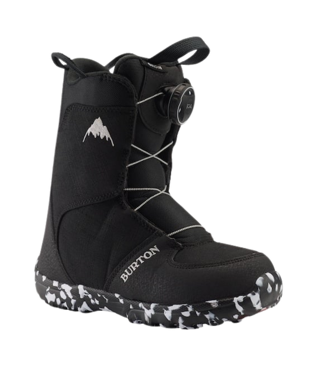 BURTON KIDS GROM BOA SNOWBOARD BOOTS BLACK 2023