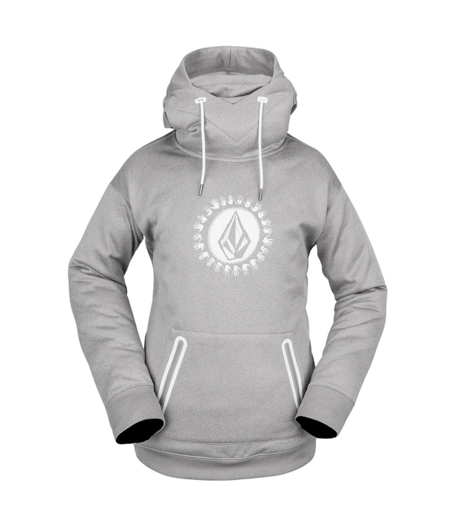 VOLCOM WOMENS SPRING SHRED HOODY HEATHER GREY 2023