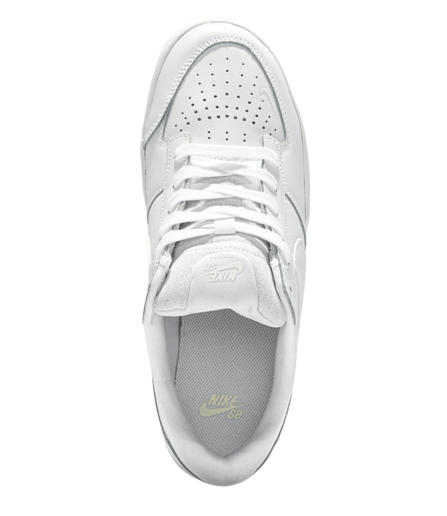NIKE SB MENS FORCE 58 PREMIUM LEATHER SHOES WHITE/WHITE