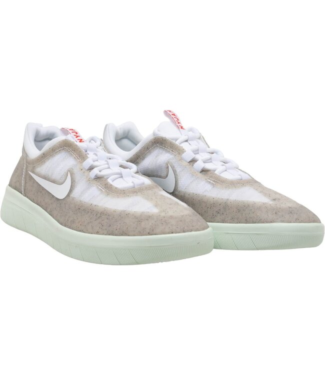 NIKE SB MENS NYJAH FREE 2.0 PREMIUM SHOE WHITE/BARLEY GREEN