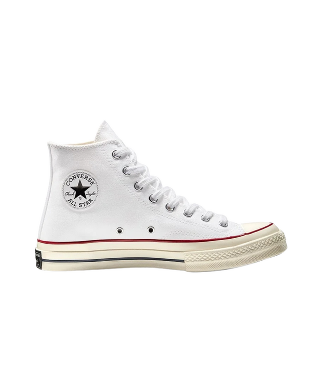 CONVERSE WOMENS CHUCK 70 HI SHOE WHITE/GARNET/GARNET