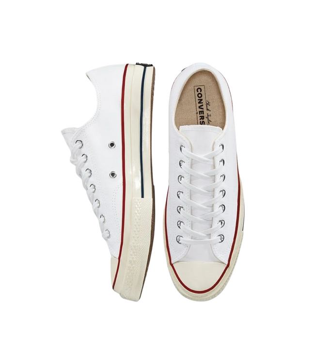 CONVERSE WOMENS CHUCK 70 OX SHOE WHITE/GARNET/GARNET