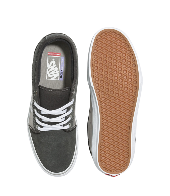VANS MENS SKATE CHUKKA LOW SHOE DARK GREY/WHITE