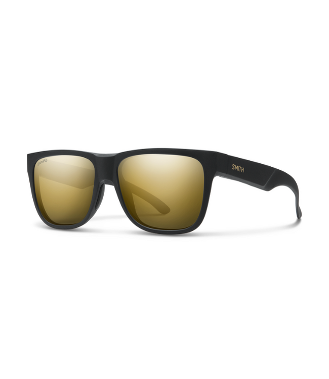 SMITH LOWDOWN 2 MATTE BLACK GOLD SUNGLASSES W/CHROMAPOP POLARIZED BLACK GLOD LENS