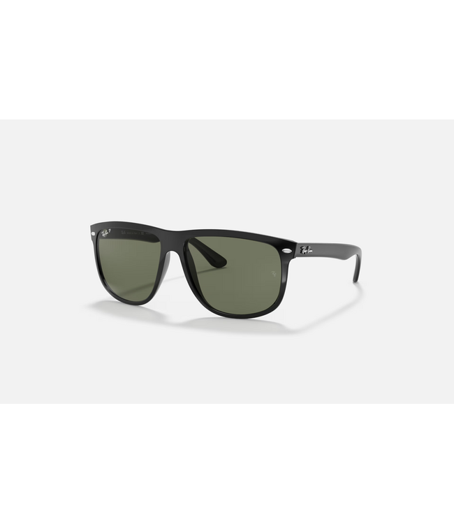 RAY-BAN BOYFRIEND SUNGLASSES BLACK w/ DARK GREEN POLARIZED LENS