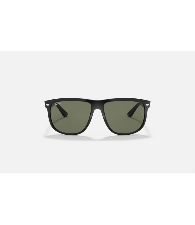 RAY-BAN BOYFRIEND SUNGLASSES BLACK w/ DARK GREEN POLARIZED LENS