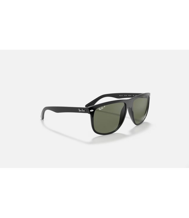 RAY-BAN BOYFRIEND SUNGLASSES BLACK w/ DARK GREEN POLARIZED LENS