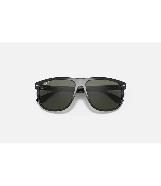 RAY-BAN BOYFRIEND SUNGLASSES BLACK w/ DARK GREEN POLARIZED LENS