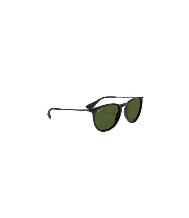 RAY-BAN ERIKA SUNGLASSES BLACK w/ GREEN LENS