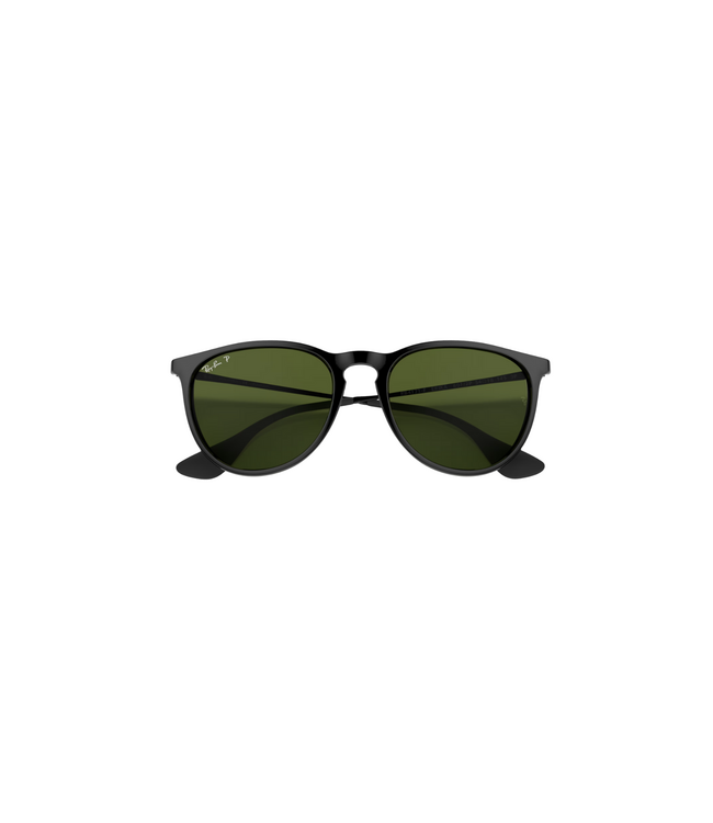RAY-BAN ERIKA SUNGLASSES BLACK w/ GREEN LENS