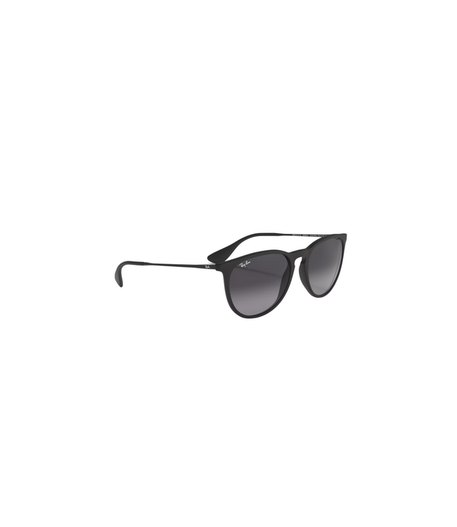 RAY-BAN ERIKA SUNGLASSES RUBBER BLACK w/ LIGHT GREY GRADIENT GREY LENS