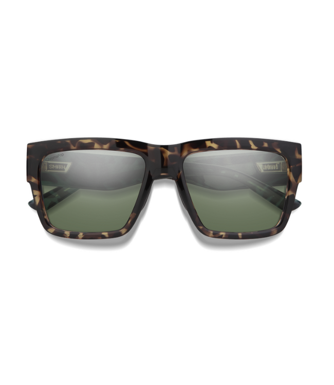 SMITH LINEUP ALPINE TORTOISE SUNGLASSES W/CHROMAPOP POLARIZED GREY GREEN LENS