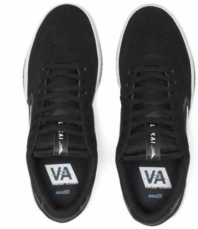 LAKAI MENS ATLANTIC SHOES BLACK/LIGHT GREY SUEDE