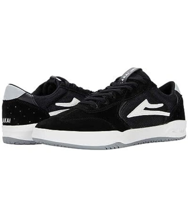 LAKAI MENS ATLANTIC SHOES BLACK/LIGHT GREY SUEDE