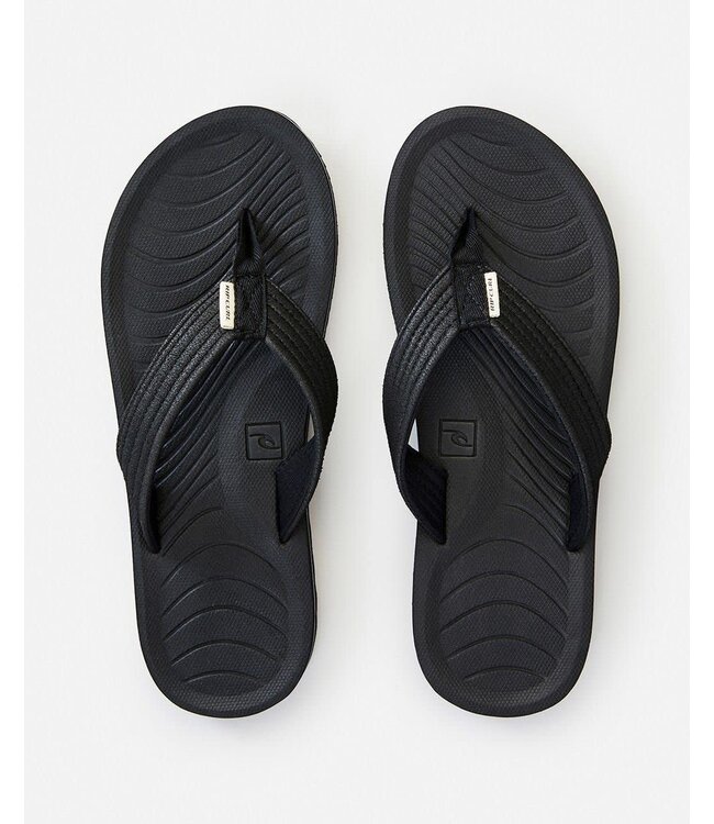 RIP CURL MENS DBAH BLOOM OPEN TOE SANDAL  BLACK/BLACK