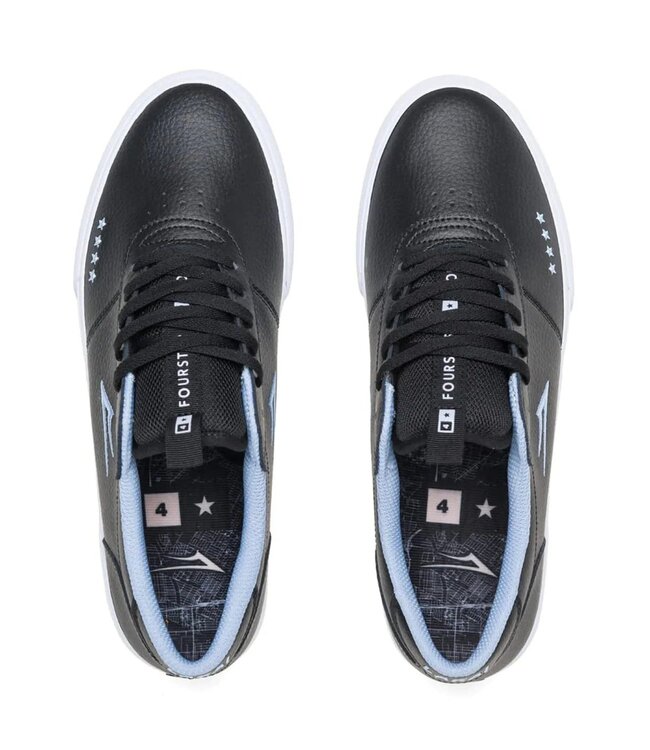 LAKAI MENS MANCHESTER SHOES BLACK/PEBBLE LEATHER