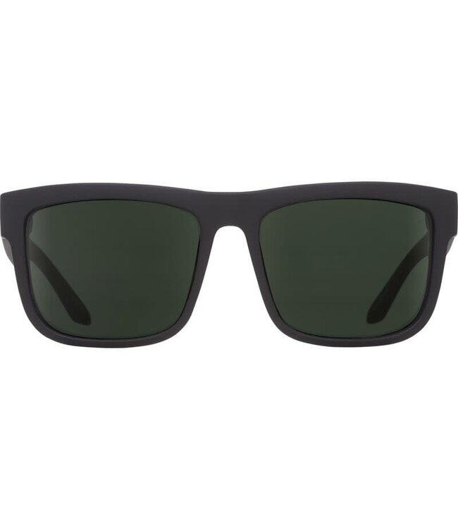 SPY DISCORD SOFT MATTE BLACK SUNGLASSES w/ HAPPY GREY GREEN