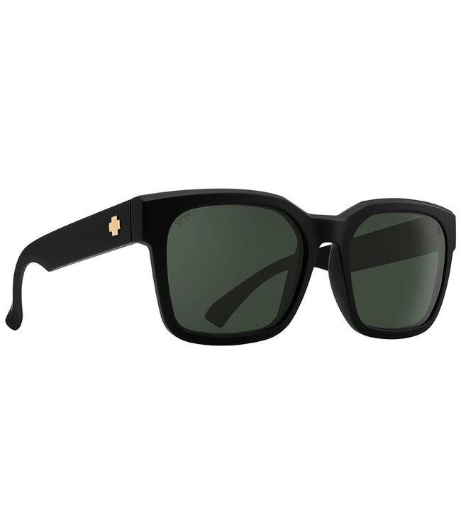 SPY DESSA SUNGLASSES SOFT MATTE BLACK w/ HAPPY GREY GREEN