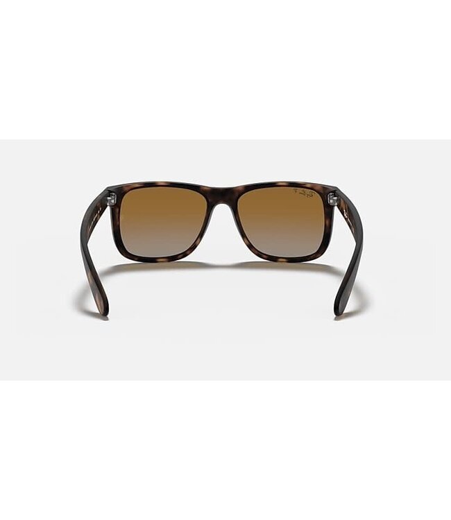 RAY-BAN JUSTIN SUNGLASSES RUBBER HAVANA w/ GREY GRADIENT BROWN POLAR