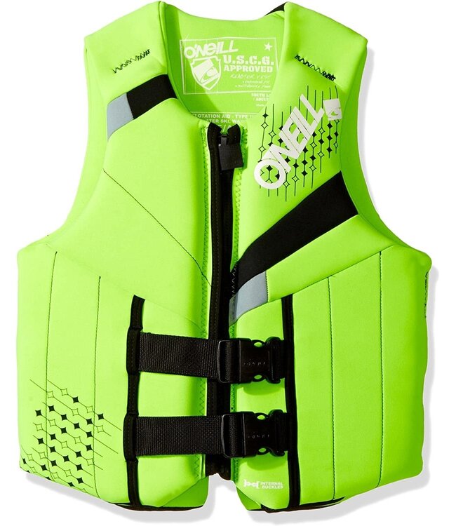 O'NEILL TEEN REACTOR FULL-ZIP USCG LIFE VEST DAYGLO/BLK/FLINT 2023