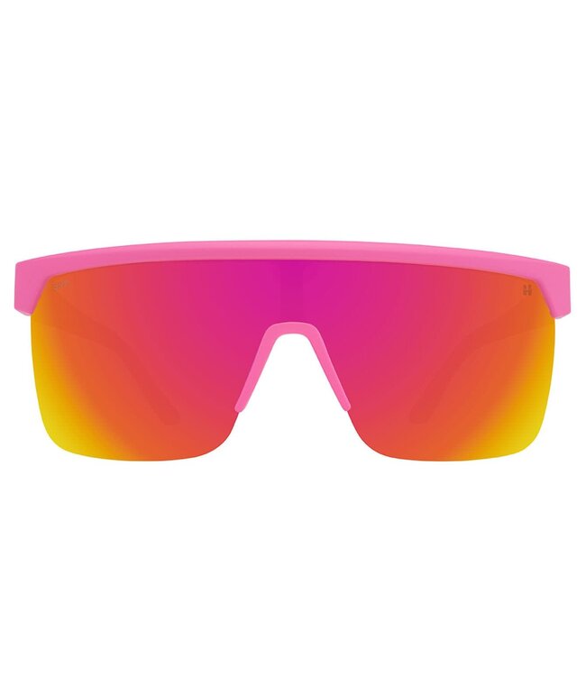 SPY FLYNN 5050 SUNGLASSES MATTET PINK MATTE TRANSLUCENT WHITE w/ HAPPY BRONZE PINK MIRROR