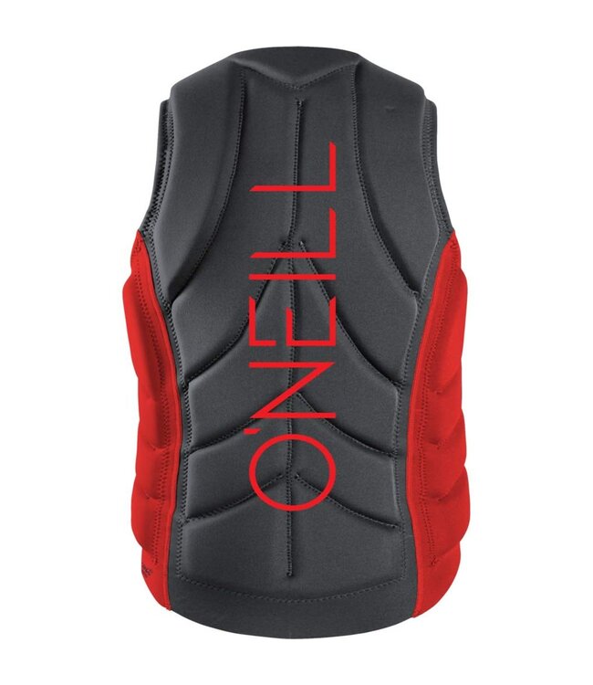 O'NEILL MEN'S SLASHER FULL-ZIP COMP VEST GRAPHITE/RED 2023