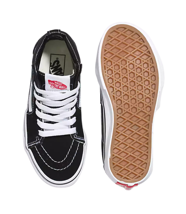 VANS KIDS SK8-HI SHOES BLACK/TRUE WHITE