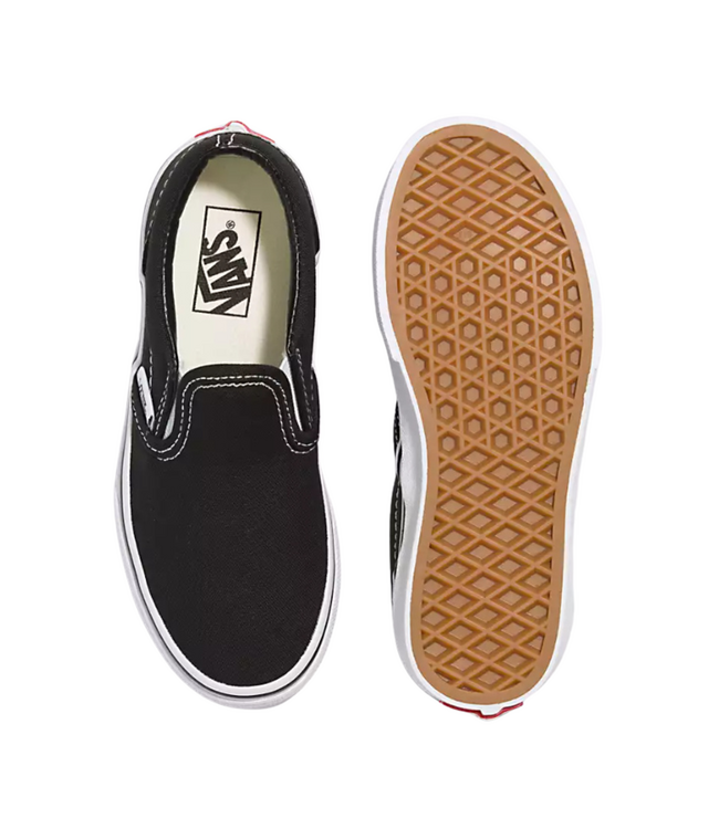 VANS KIDS CLASSIC SLIP ON SHOE BLACK/TRUE WHITE