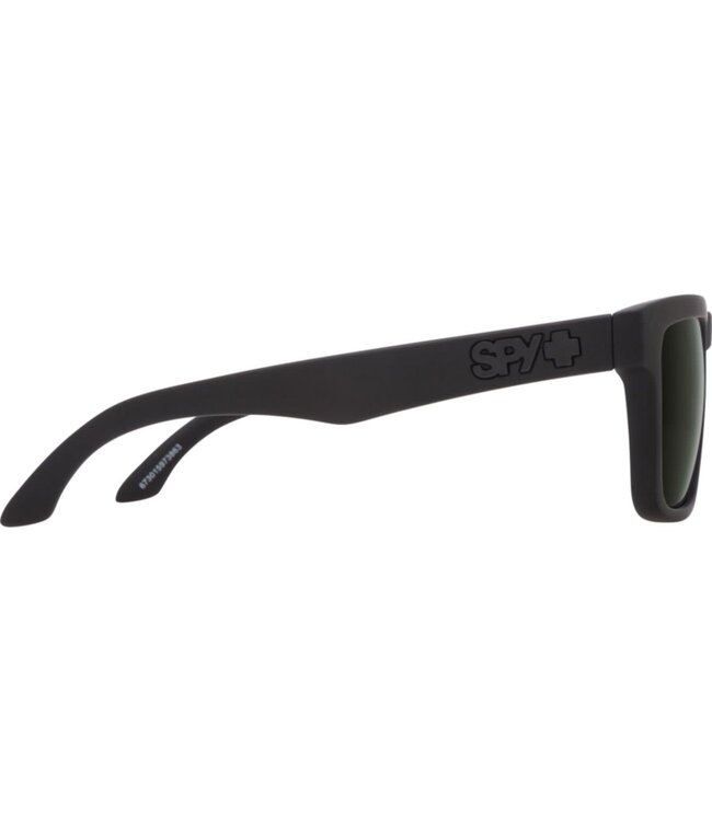 SPY HELM SOFT MATTE BLACK SUNGLASSES w/ HD PLUS GREY GREEN
