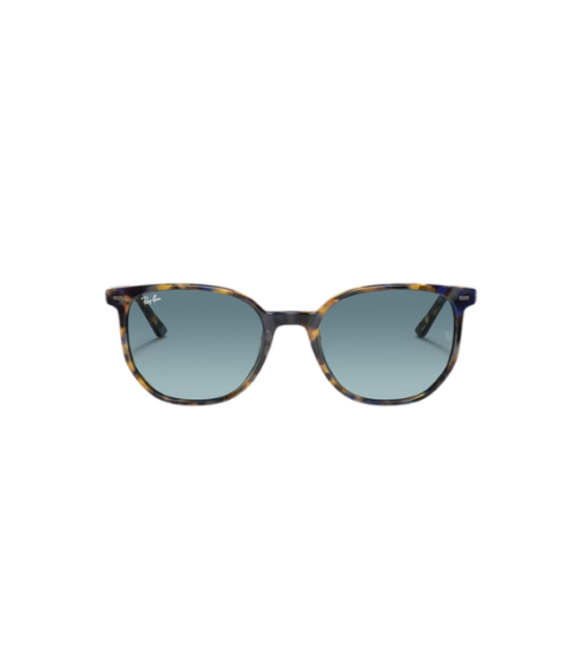 RAY-BAN ELLIOT SUNGLASSES YELLOW & BLUE HAVANA w/ BLUE GRADIENT