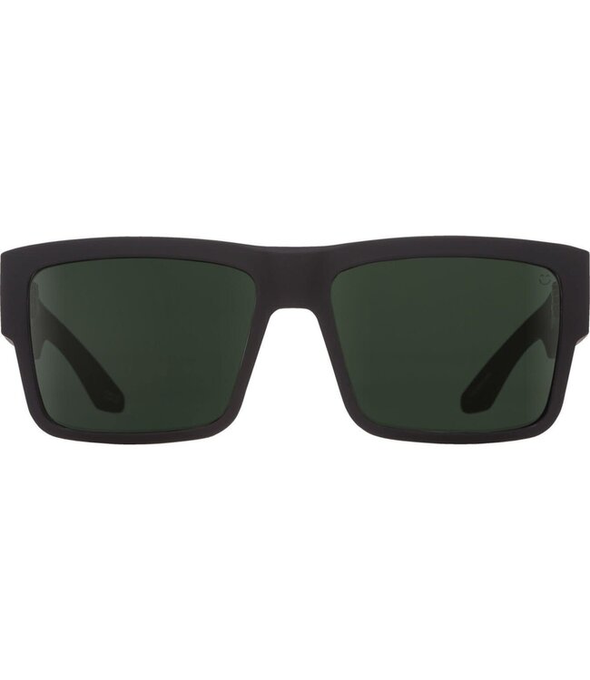SPY CYRUS SOFT MATTE BLACK SUNGLASSES w/ HD PLUS GREY GREEN POLAR