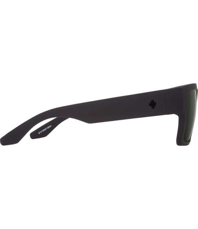 SPY CYRUS SOFT MATTE BLACK SUNGLASSES w/ HD PLUS GREY GREEN POLAR