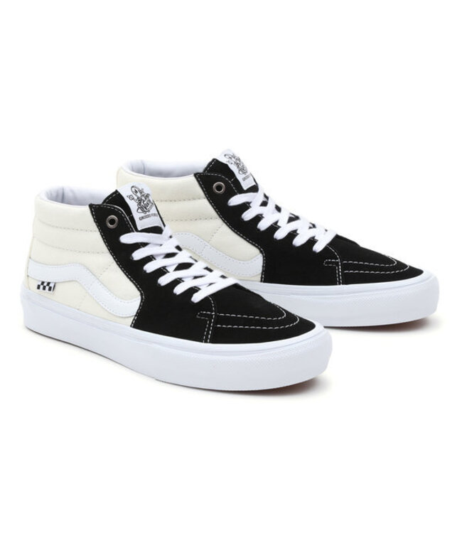 VANS MENS GROSSO MID SHOES MARSHMALLOW/BLACK