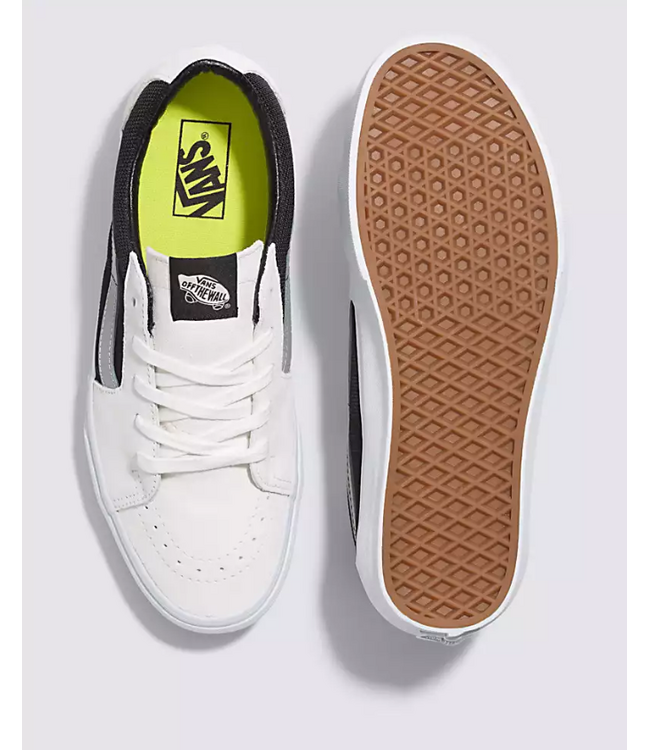 VANS MENS SK8-LOW SHOES 2TONE WHITE/BLACK