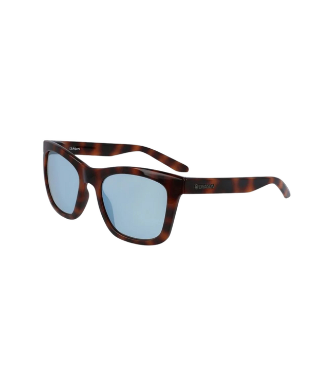 DRAGON ARIA SHINY SOFT TORTOISE SUNGLASSES w/ LUMALENS SKY BLUE ION LENS