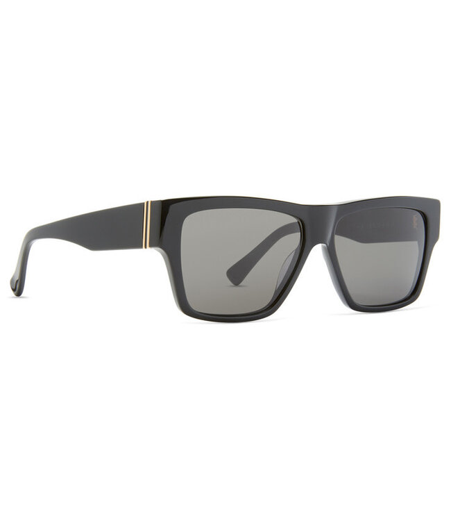 VONZIPPER HAUSSMAN BLACK GLOSS SUNGLASSES w/ VINTAGE GREY LENS
