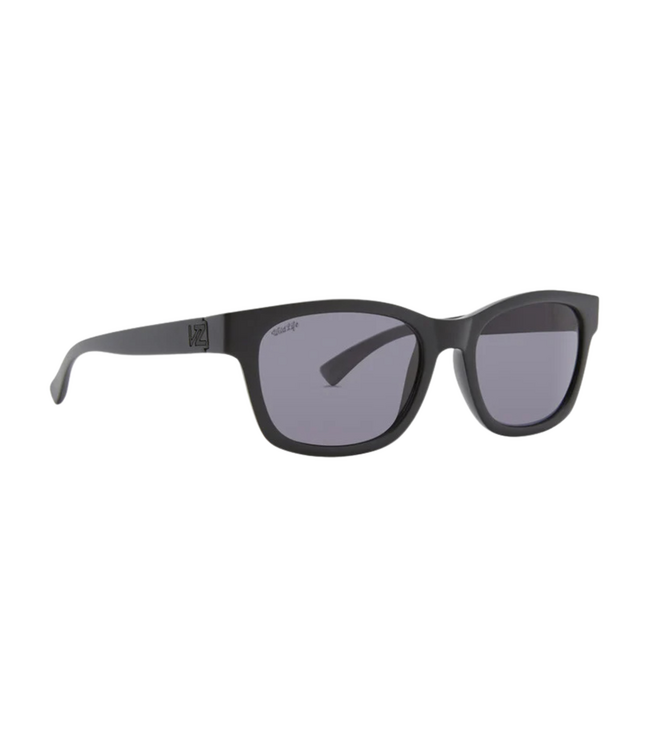 VONZIPPER APPROACH BLACK SATIN SUNGLASSES w/ WILDLIFE VINTAGE GREY POLAR LENS