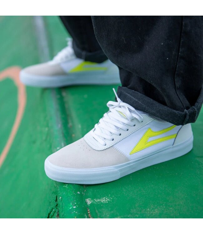 LAKAI MENS MANCHESTER SHOES WHITE/NEON