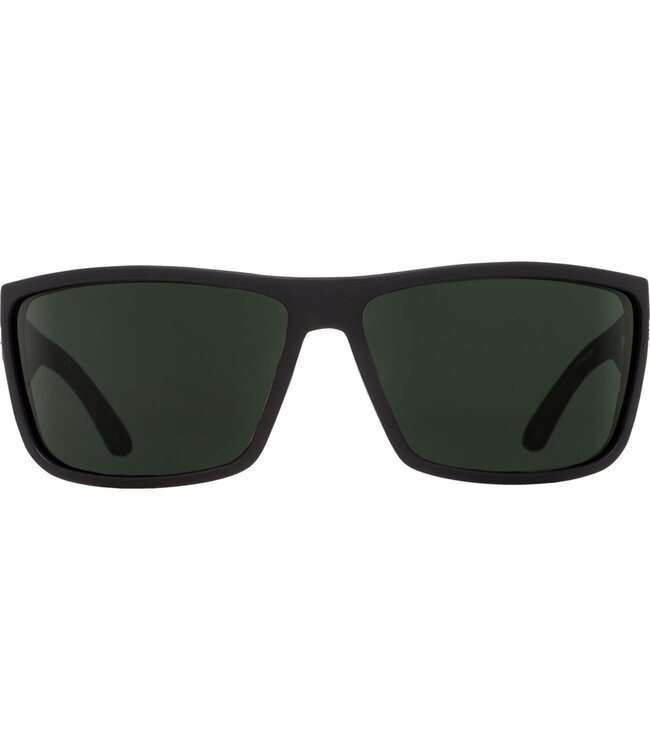 SPY ROCKY MATTE BLACK SUNGLASSES w/ HAPPY GREY GREEN