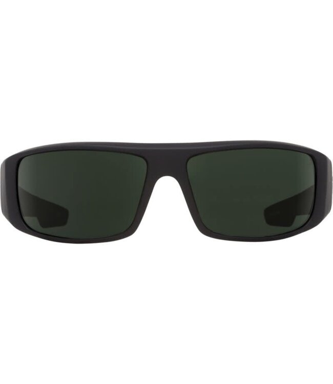 SPY LOGAN SOFT MATTE BLACK SUNGLASSES w/ HD PLUS GREY GREEN POLAR