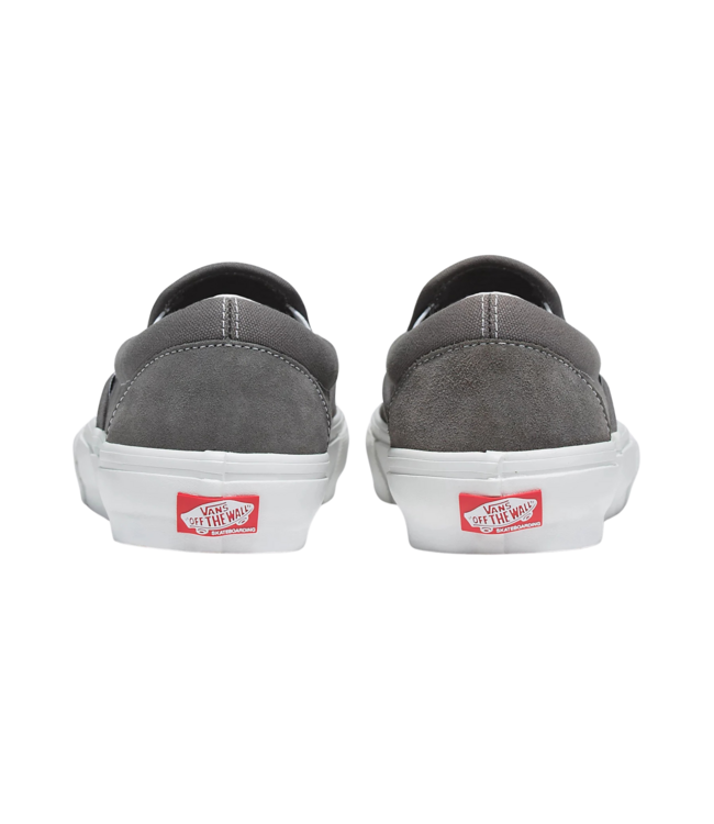 VANS MENS SKATE SLIP-ON SHOE PEWTER/TRUE WHITE