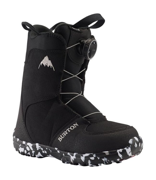 BURTON KIDS GROM BOA SNOWBOARD BOOTS BLACK 2024