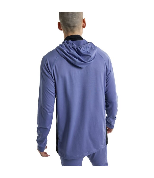 BURTON MIDWEIGHT X BASE LAYER LONG NECK HOODIE SLATE BLUE 2024